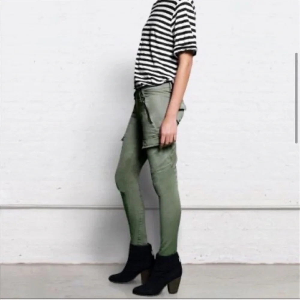 Rag & Bone Skinny Khaki Green Cargo Pants - Picture 3 of 12